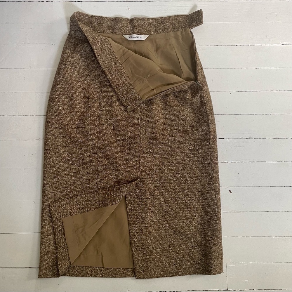 Oscar De La Renta tweed midi skirt size xs/s